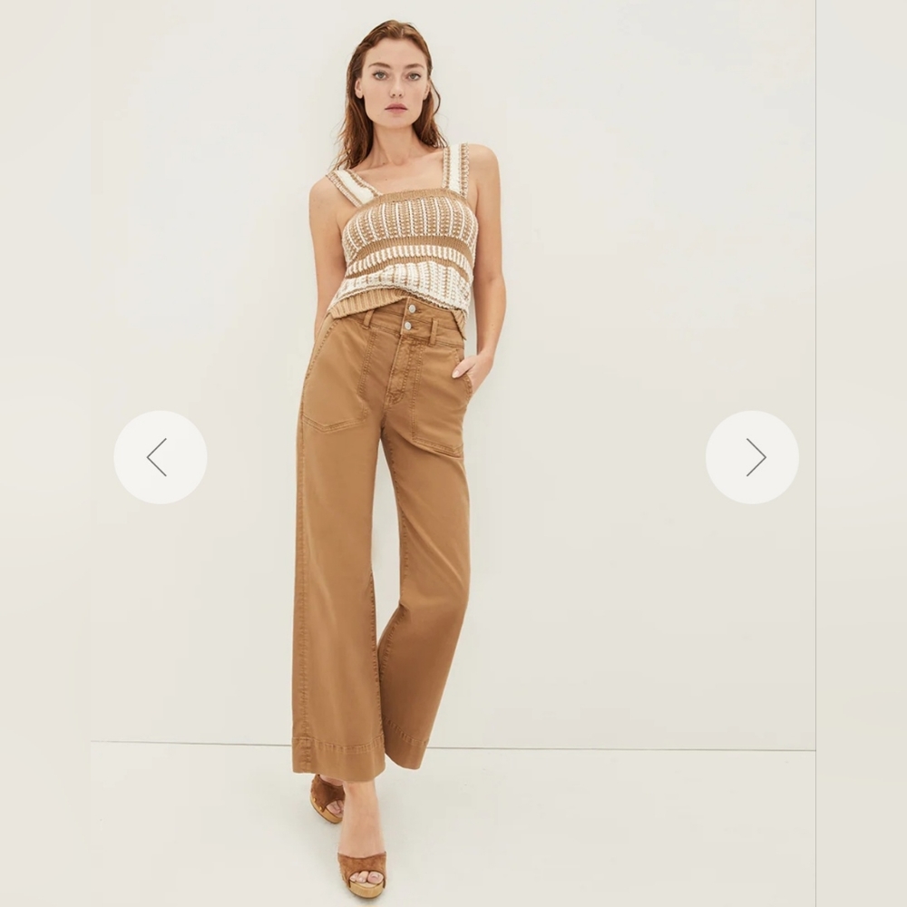 VERONICA BEARD Hilde Wide Ankle Crop Pants